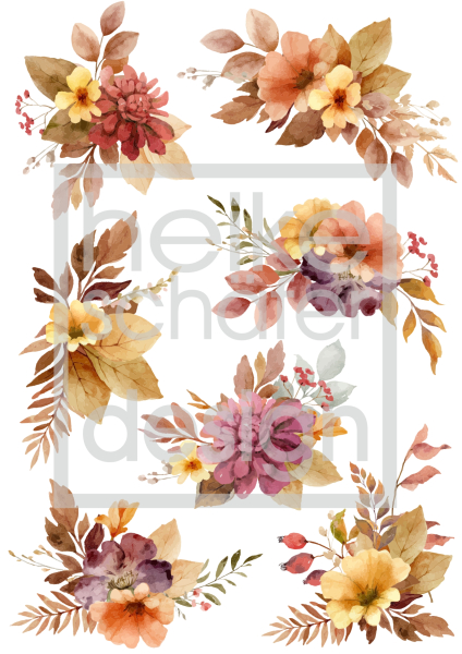 3D-Rub On Aufkleber - Romantischer Herbst-3  - RB3-152