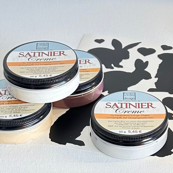 Satiniercreme Set, 5-teilig, Gold-Silber