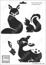 Schablone-Stencil A4 180-1029 Fuchs, Hase, Reh, Eichhörnchen