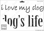 Schablone-Stencil A4 042-1184 Dogs Schriften