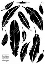Schablone-Stencil A4 171-1684 Federn
