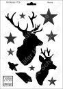 Schablone-Stencil A4 162-1726 Hirsche