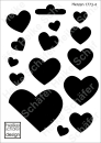 Schablone-Stencil A6 248-1773-4 - Herzen