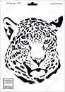 Schablone-Stencil A4 254-1784 - Leopardenkopf