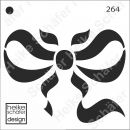 Schablone-Stencil 10x10cm - 059-264 Schleife