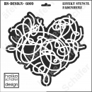 Schablone-Stencil A3 335-6009 Fadenherz (30x30cm)