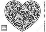Schablone-Stencil A3 340-6020 Rosenherz