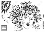 Schablone-Stencil A3 190-0690 Sommerfrau