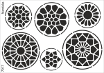 Schablone-Stencil A5 220-7017 selbstklebend - Mandalas
