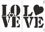 Schablone-Stencil A5 221-7020 selbstklebend - Love