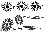 Schablone-Stencil A5 223-7026 selbstklebend - Blüten