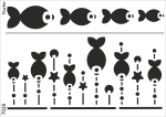 Schablone-Stencil A5 224-7028 selbstklebend - Fische
