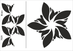 Schablone-Stencil A5 225-7029 selbstklebend - Blüten