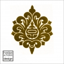 FT036 Folien Bügelmotiv 11x13cm in Spiegel Gold / Ornament 