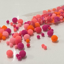Pompons Set ca.80 Stk, Pink-Orange