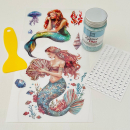 Mermaid Set 2, 4-teilig Rub On Aufkleber + Glittereffekt Creme