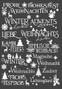 3D-Rub On Aufkleber - Winter-Weihnacht in Weiss - RB3-001