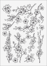 3D-Rub On Aufkleber - Kirschblüten - RB3-084