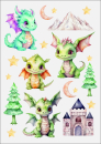 3D-Rub On Aufkleber - Mini Drachen - RB3-097