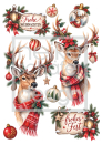 3D-Rub On Aufkleber - Weihnachtshirsche - RB3-167
