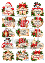 3D-Rub On Aufkleber - Frohe Weihnacht - RB3-168